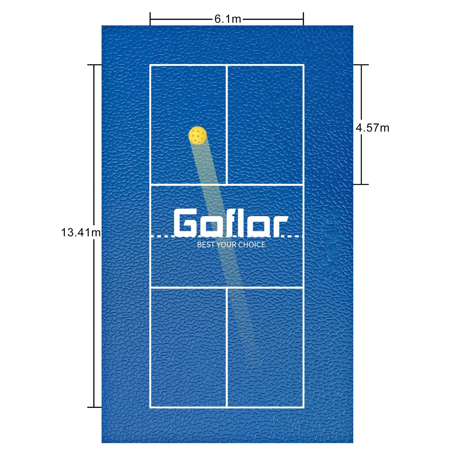 thảm trải sân pickleblal goflor 